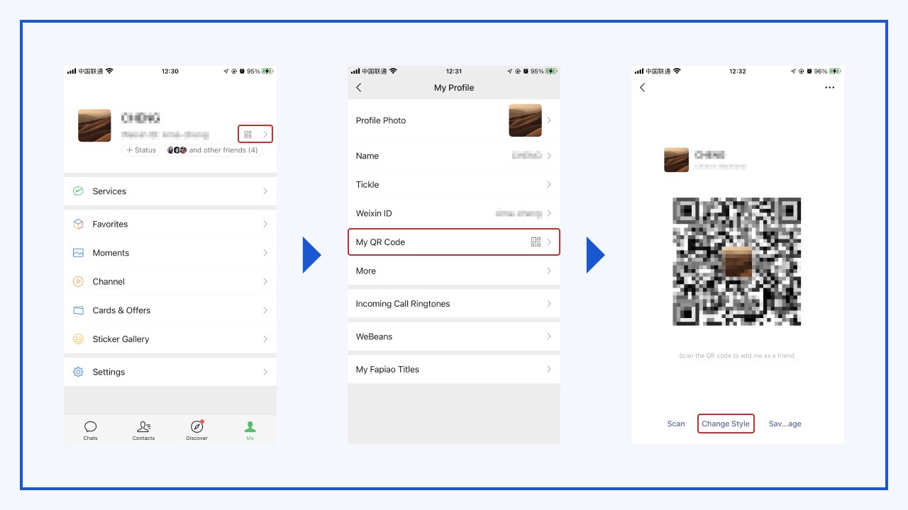 customized wechat qr code